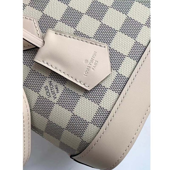 Louis Vuitton LV Women Alma BB Handbag Beige Damier Azur Coated Canvas