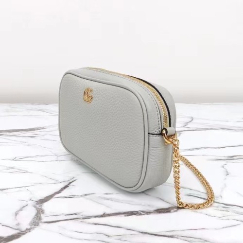 Gucci Women GG Marmont Super Mini Shoulder Bag Grey Leather