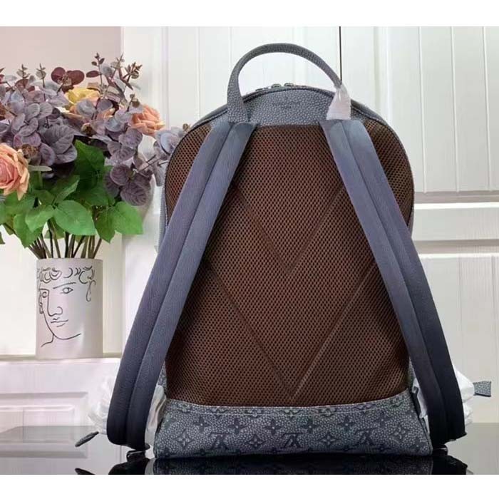 Louis Vuitton LV Unisex Ellipse Backpack Granite Taurillon Monogram Embossed Cowhide Leather