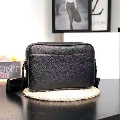 Louis Vuitton LV Men Alpha Messenger in Dark Silver Taurillon Leather-Black