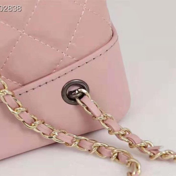 Chanel Women Chanel's Gabrielle Small Hobo Bag in Aged Smooth Calfskin-Pink