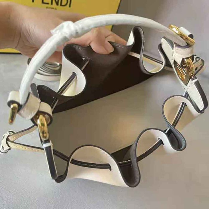 Fendi Women Pomodorino White Leather Mini-Bag