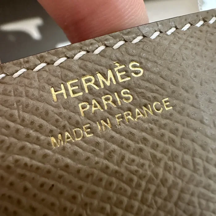 Hermes Women Constance 24 Bag Epsom Leather-Gray/Gold