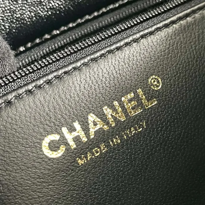 Chanel Women Mini Flap Bag with Top Handle Shiny Lambskin Gold Tone Metal AS5032B1766594305