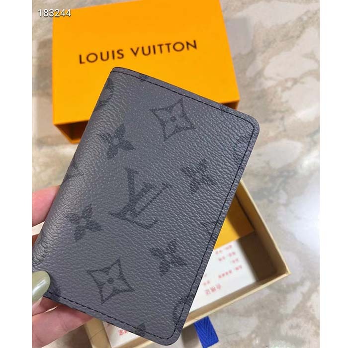 Louis Vuitton LV Unisex Pocket Organizer Coated Canvas Cowhide Leather Lining