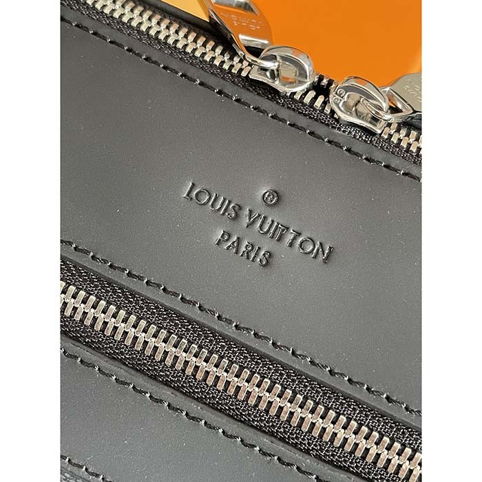 Louis Vuitton LV Unisex Porte-Documents Jour Damier Graphite Canvas Cowhide Leather