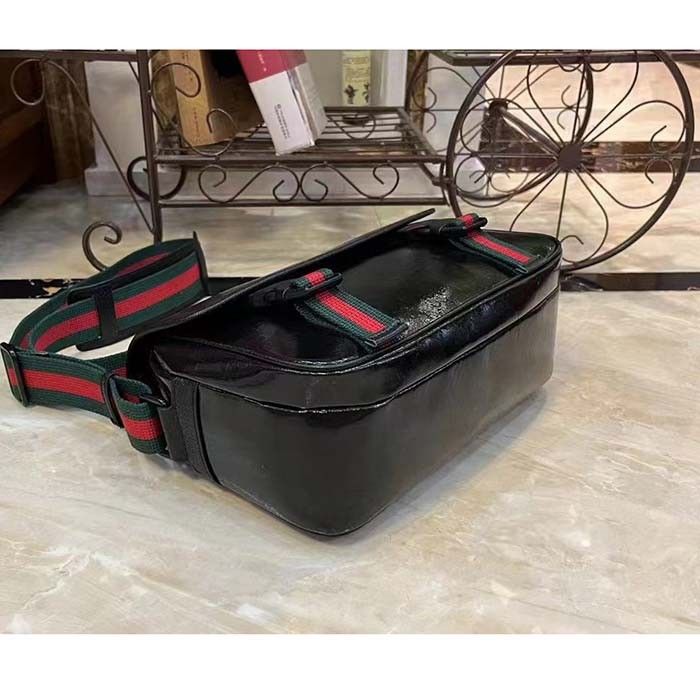 Gucci Unisex GG Crystal Messenger Bag Black GG Crystal Canvas Nylon Lining Style ‎760123 FACLK 1094