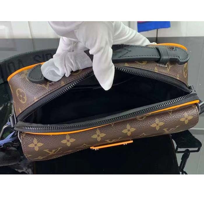 Louis Vuitton LV Unisex S Lock Messenger Radiant Sun Monogram Macassar Coated Canvas M46688