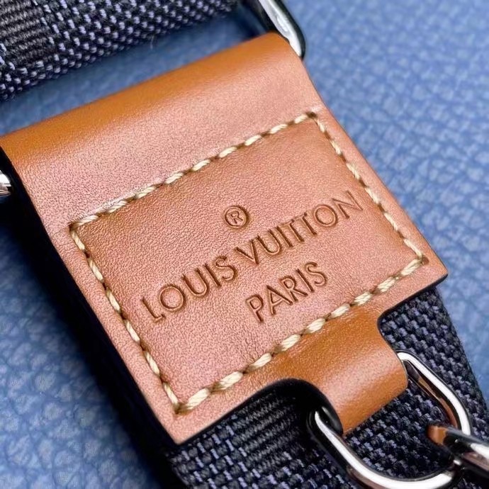 Louis Vuitton LV Unisex Trio Messenger Bag Blue Navy Cowhide Leather