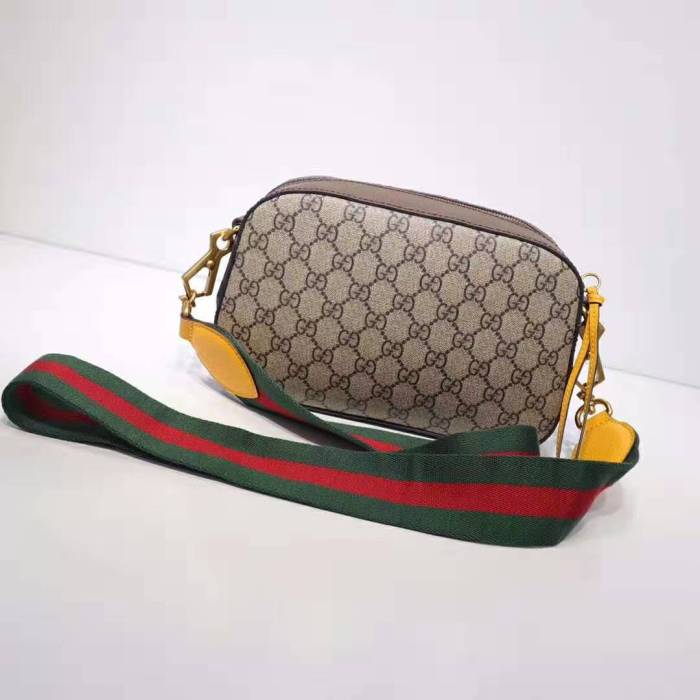 Gucci GG Women GG Supreme Messenger Bag in GG Supreme Canvas-Brown