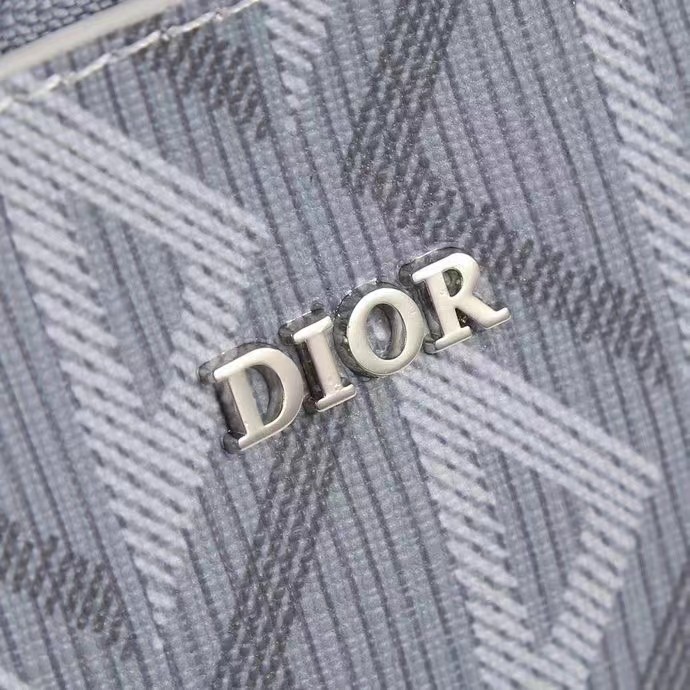 Dior Unisex CD Messenger Pouch Dior Gray CD Diamond Canvas