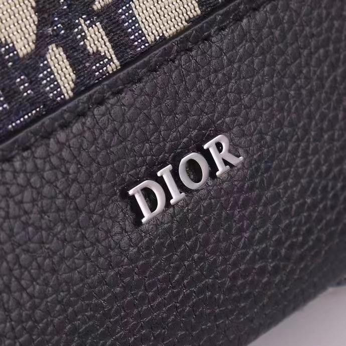 Dior Unisex CD Dior Explorer Bag Beige Black Dior Oblique Jacquard