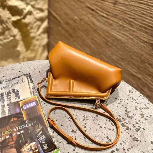 Fendi Women First Small Nappa Leather Bag-Brown