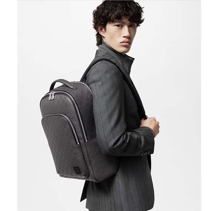 Louis Vuitton LV Unisex Avenue Backpack Damier Infini Cowhide Leather Black Cowhide-Leather