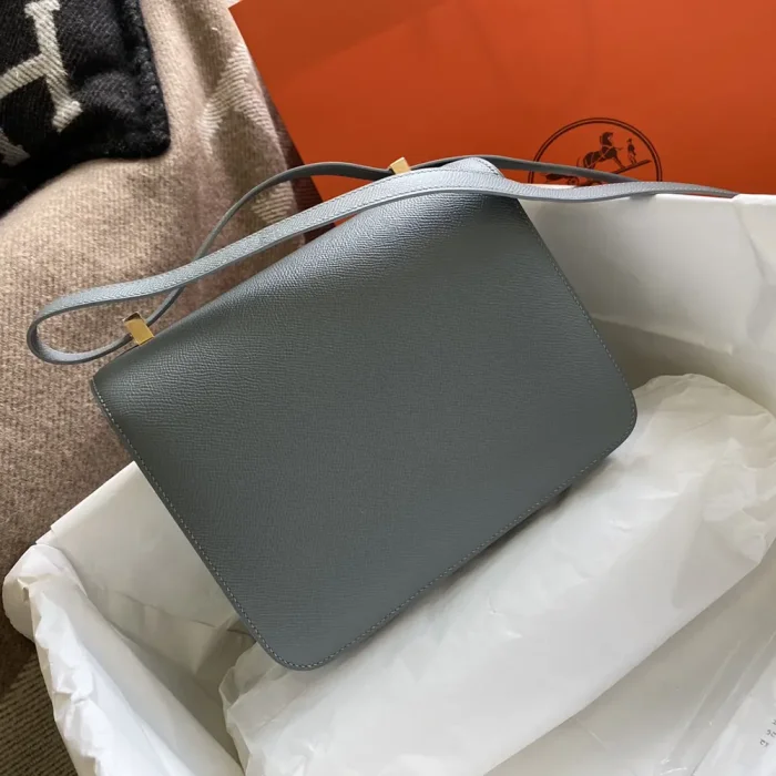 Hermes Women Constance 24 Bag Epsom Leather-Grey/Gold