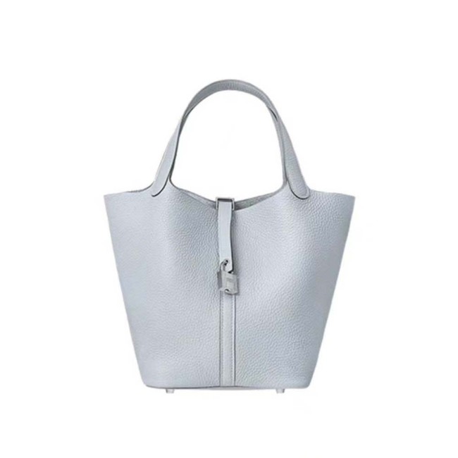 Hermes Women Picotin Lock 22cm in Cowhide leather-Blue