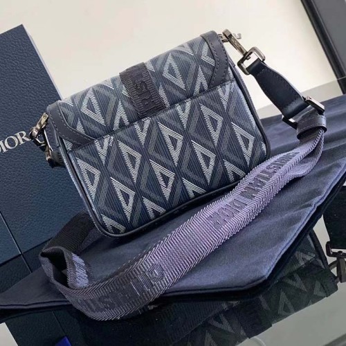 Dior Unisex Mini Hit The Road Bag Navy Blue CD Diamond Canvas
