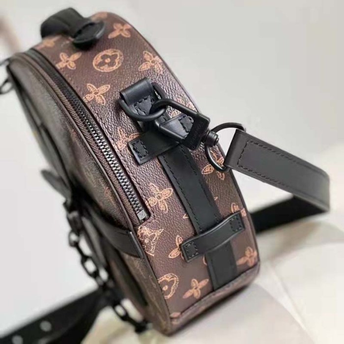 Louis Vuitton LV Unisex Wheel Box Brown Monogram Coated Canvas Cowhide Leather