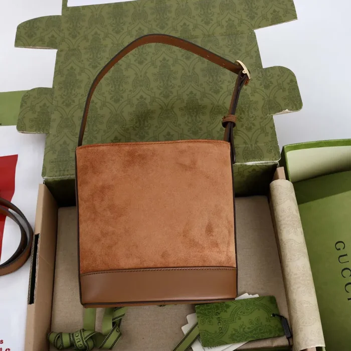 Gucci Women 73 Mini Bucket Bag-Brown 833665CAAAV2718