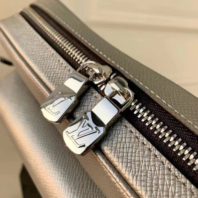 Louis Vuitton LV Men Outdoor Messenger Bag Gunmetal Gray Monogram Coated Canvas