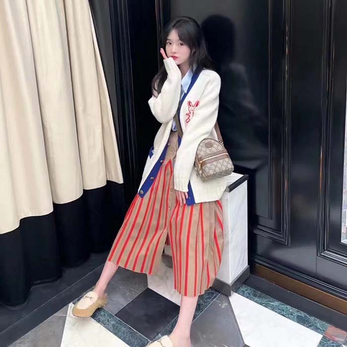 Gucci Unisex Multi-Function Bag Interlocking G Beige Ebony GG Supreme Canvas