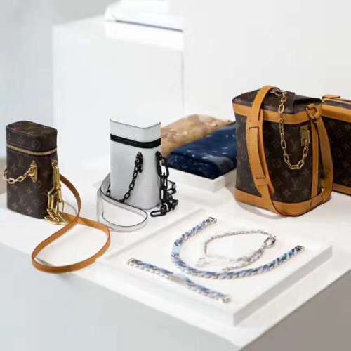 Louis Vuitton LV Unisex Milk Box Bag in Monogram Coated Canvas and Natural Leather