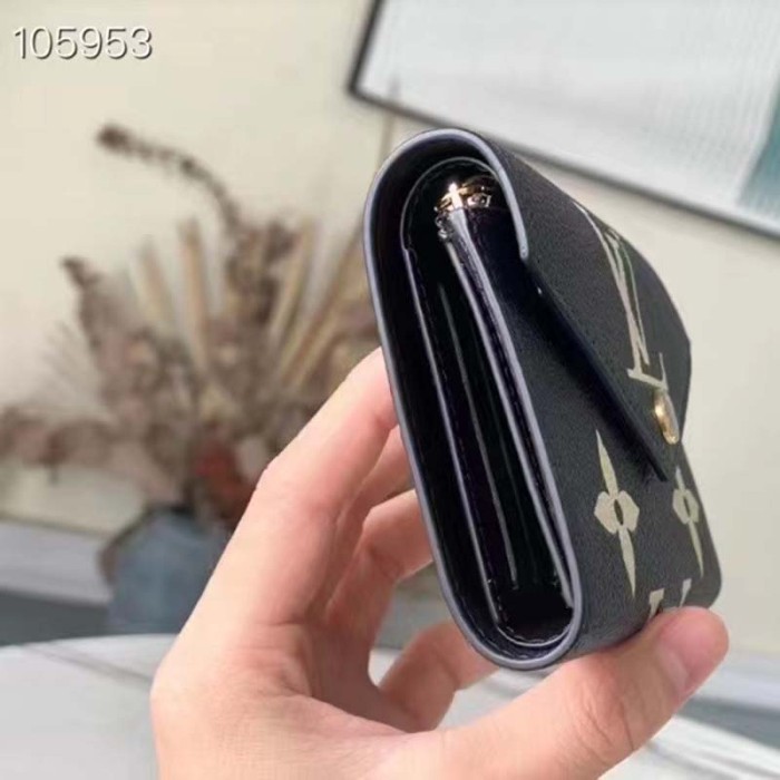 Louis Vuitton LV Unisex Victorine Wallet Black Monogram Empreinte Embossed Supple Grained Cowhide