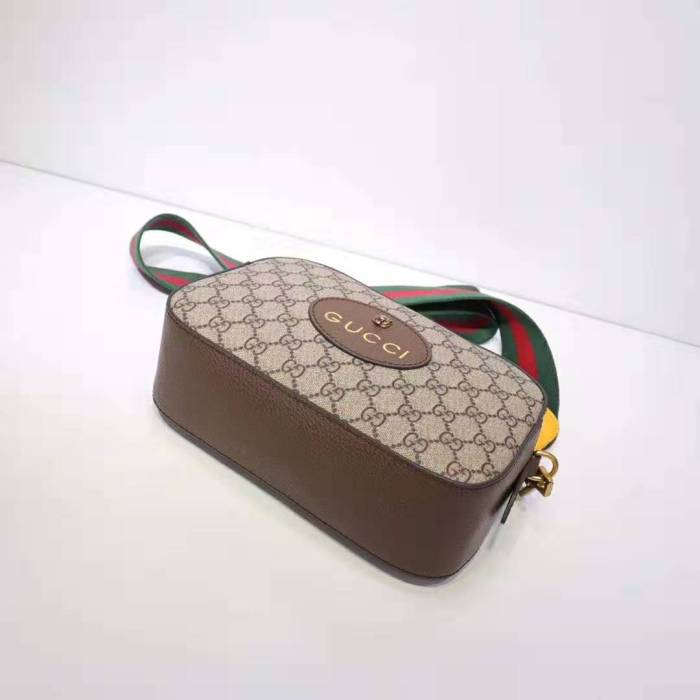 Gucci GG Women GG Supreme Messenger Bag in GG Supreme Canvas-Brown