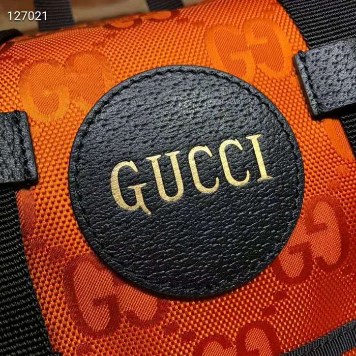 Gucci Unisex Gucci Off The Grid Backpack Orange GG Nylon