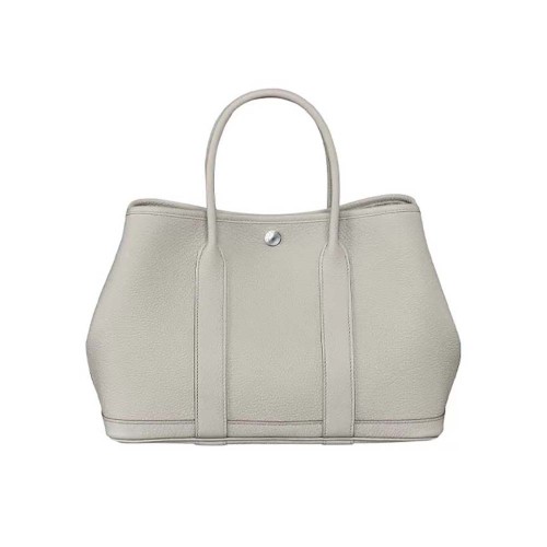 Hermes Unisex Garden Party 30 Voyage Bag-White