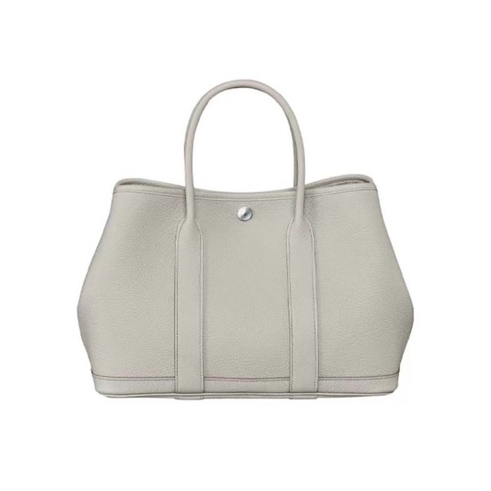 Hermes Unisex Garden Party 30 Voyage Bag-White