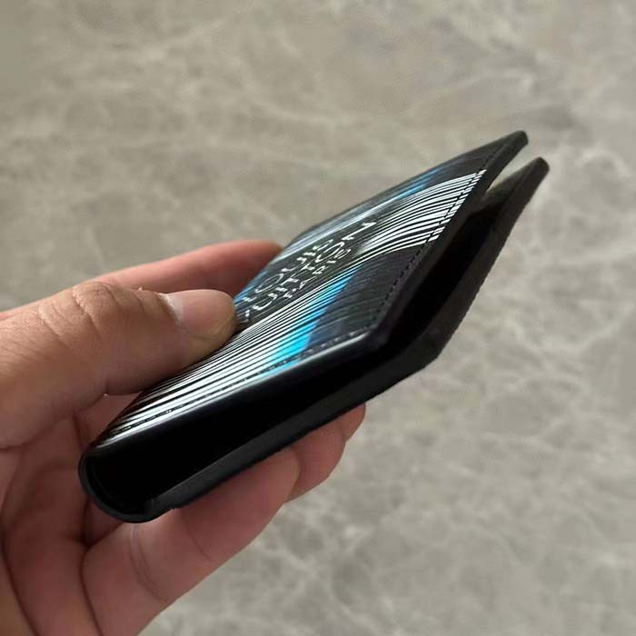 Louis Vuitton LV Unisex Pocket Organizer Wallet Blue Moon Damier Rush Epi XL Leather Cowhide