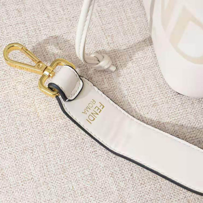 Fendi Women Mon Tresor Leather Mini Bag-White