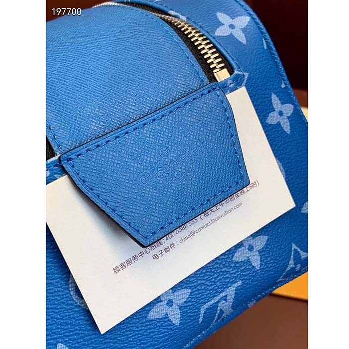 Louis Vuitton LV Unisex Dopp Kit Blue Monogram Coated Canvas M31037