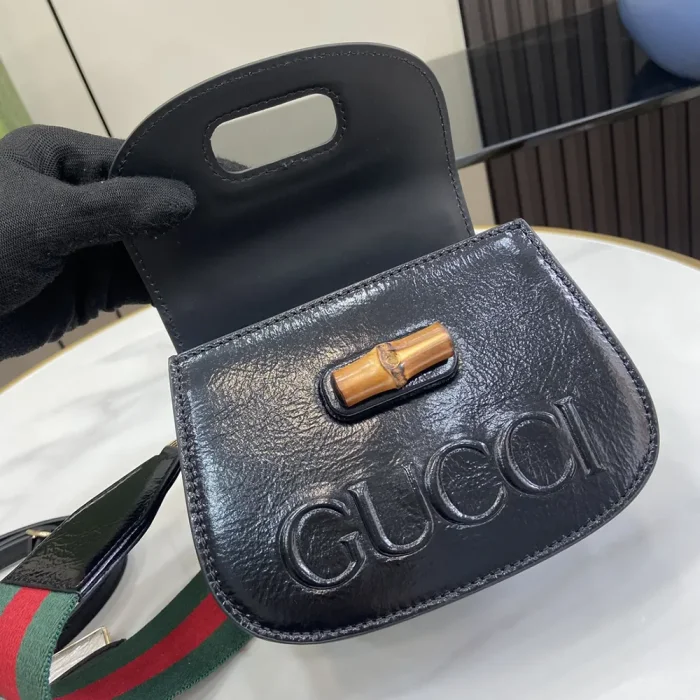 Gucci Women Bamboo 1947 Mini Top Handle Bag-Black 786482AADJQ1060