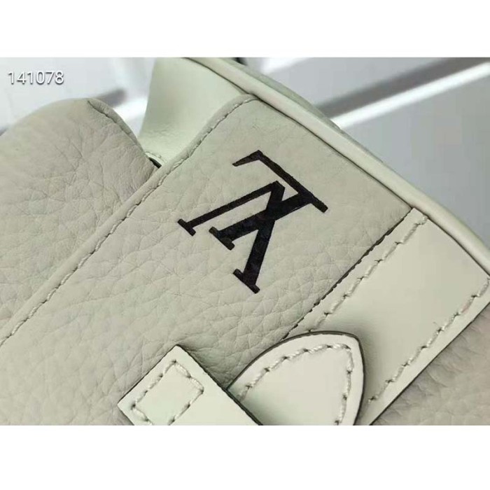 Louis Vuitton LV Unisex Christopher XS White Taurillon Leather Cowhide Leather