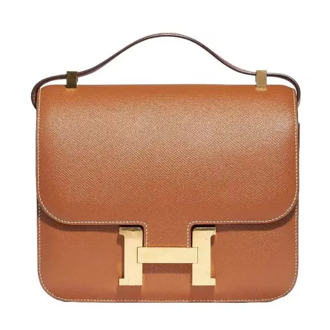 Hermes Women Constance 24 Bag Epsom Leather-Brown/Gold