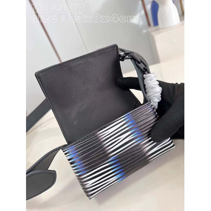 Louis Vuitton LV Unisex Micro Steamer Blue Moon Damier Rush Epi XL Leather Cowhide-Leather