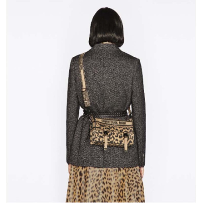 Dior Unisex CD Small Diorcamp Bag Beige Multicolor Mizza Embroidery