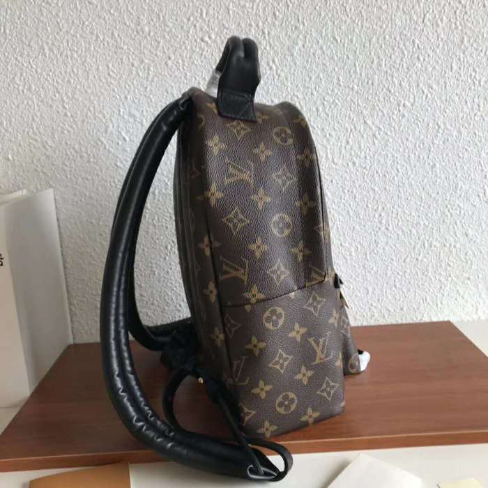 Louis Vuitton LV Unisex Palm Springs PM Backpack in Monogram Coated Canvas-Brown