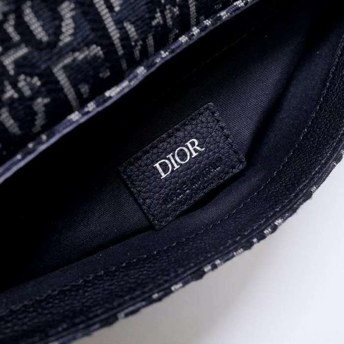Dior Unisex Saddle Pouch Gray Dior Oblique Jacquard 'Christian Dior'