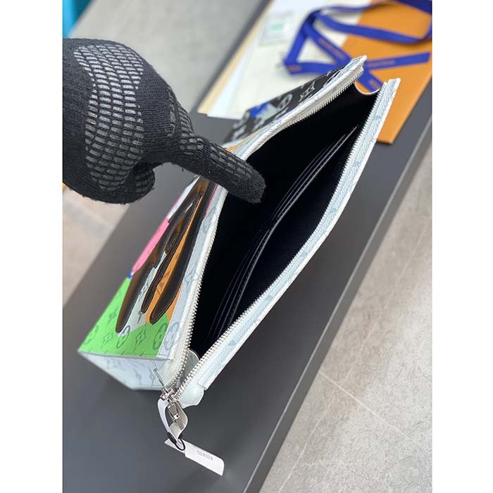 Louis Vuitton LV Unisex Pochette Voyage Multicolor Monogram Coated Canvas Cowhide Leather