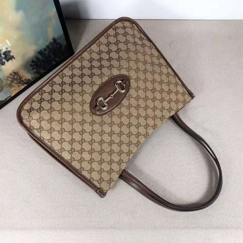 Gucci GG Unisex Gucci 1955 Horsebit Tote Bag Original GG Canvas