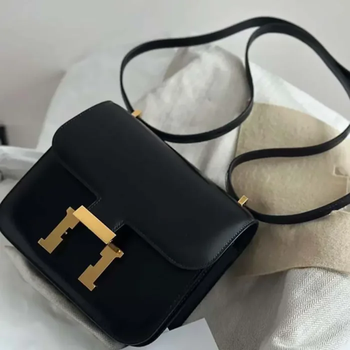 Hermes Women Constance 24 Bag Box Leather-Black/Gold