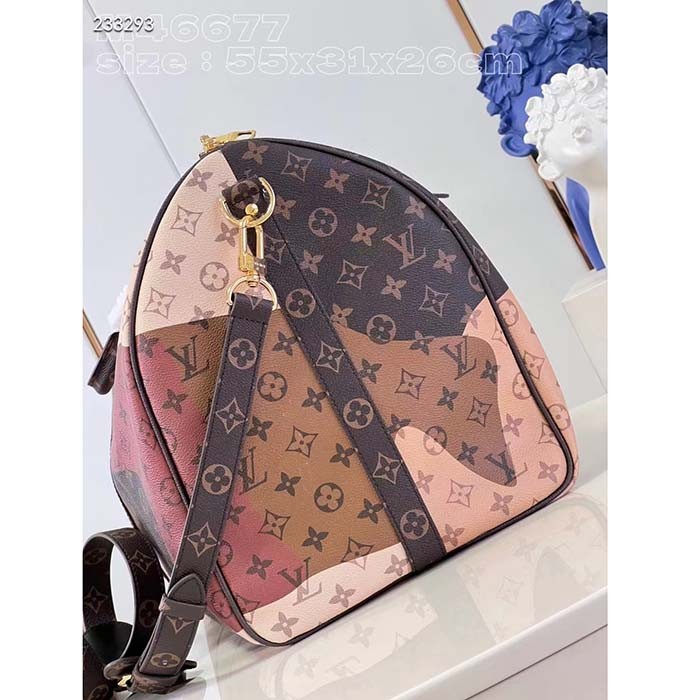 Louis Vuitton LV Unisex Keepall Bandoulière 45 Brown Monogram Coated Canvas Cowhide Leather