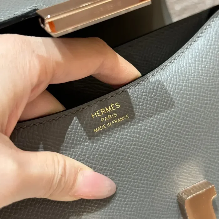 Hermes Women Constance 19 Bag Epsom Leather-Silver/Gold