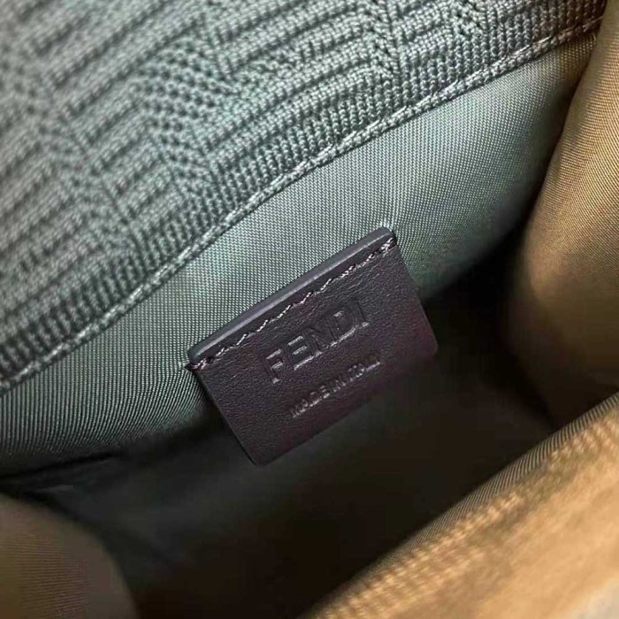 Fendi Women Mini Sunshine Shopper Green FF Fabric Mini-Bag