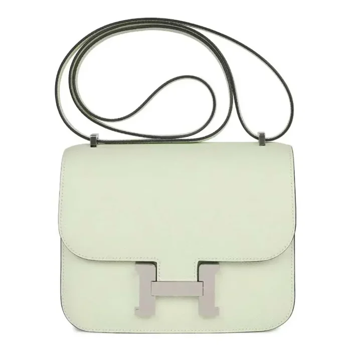 Hermes Women Constance 24 Bag Epsom Leather-Lime/Silver