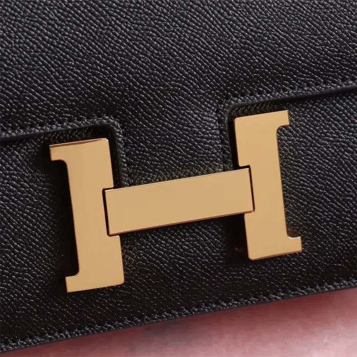 Hermes Women Constance 19 Bag Epsom Leather-Black/Gold