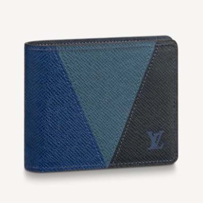 Louis Vuitton LV Unisex Slender Wallet Monochrome Taiga Leather